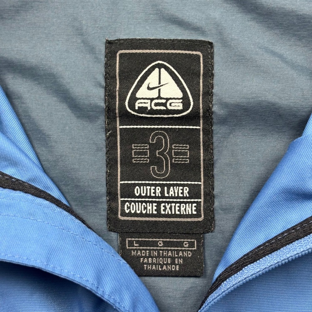 Vintage 2000s Nike ACG Technical Windbreaker Full-Zip Jacket Blue Size Large - Picture 3 of 8
